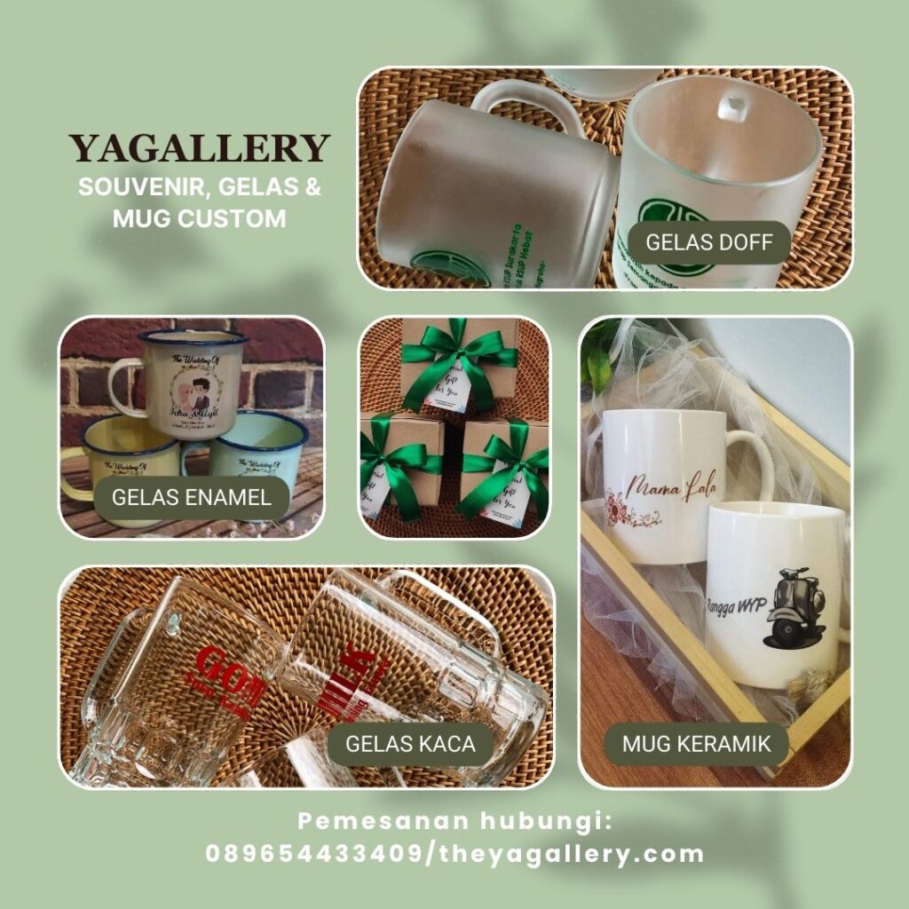 Souvenir mug custom, gelas custom, souvenir hadiah 