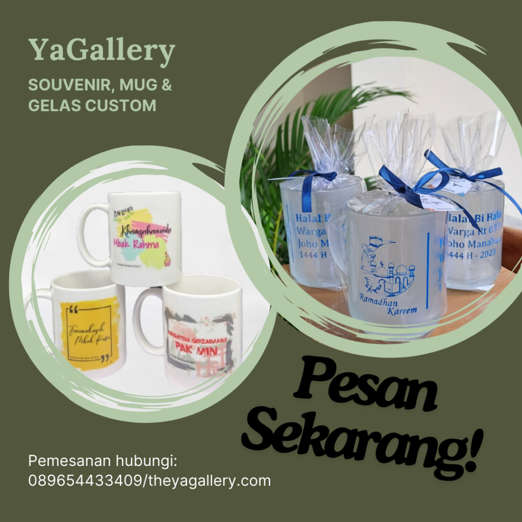 YaGallery, Mug Custom, Cangkir Custom, Gelas Custom